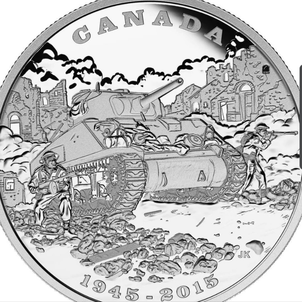 2015 RCM $20 End of the Italian Campaign, 70th Anniversary - Pure Silver Coin